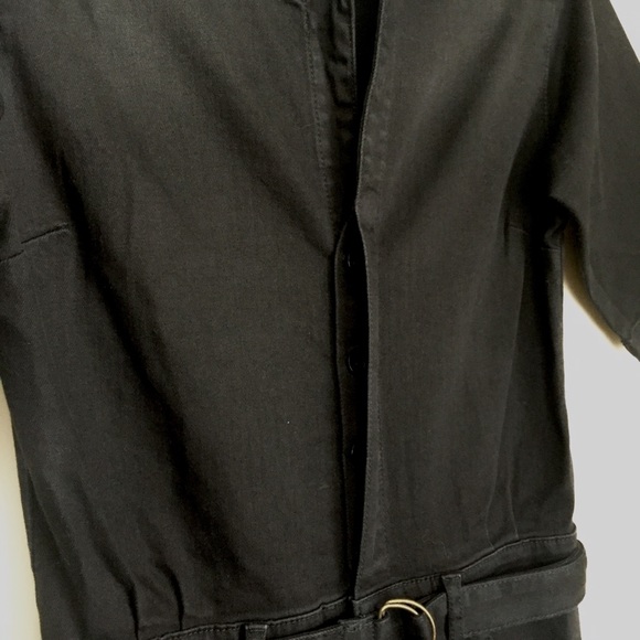 Ba&sh Black denim jumpsuit retro vintage style 70s hippie jean romper designer - Picture 9 of 11